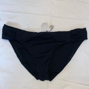 Trina Turk Monaco Tab Side Hipster Swim Bottoms Black sz 6